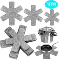 18 Pack 3 Different Sizes Grey Pot and Pan Cookware Divider Protectors Pads Separator Avoid Scratching and Marring
