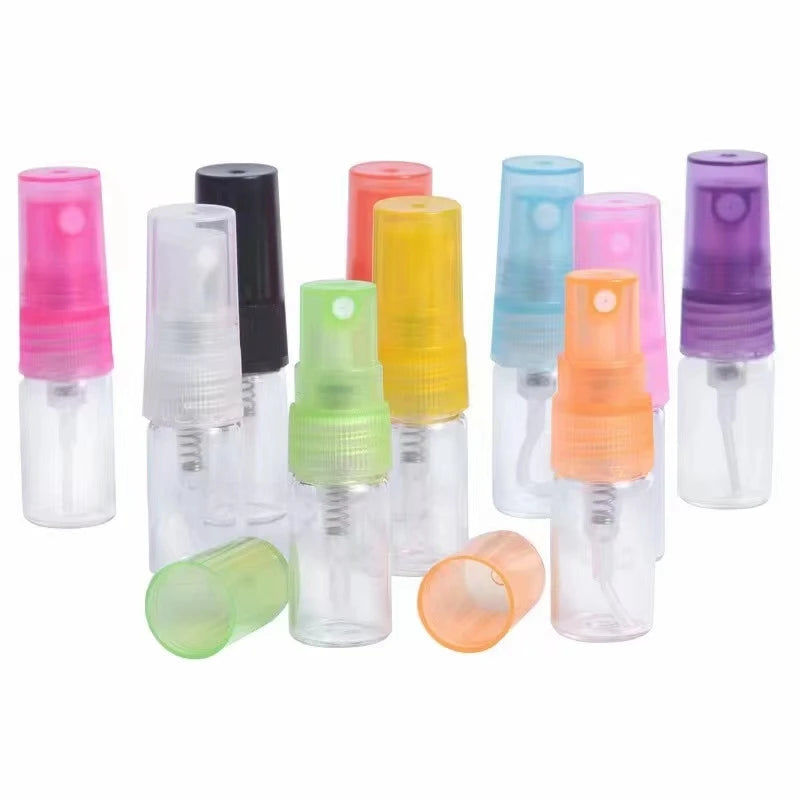 For MUB 5ML Travel Mini Portable Transparent Glass Perfume Bottle Hot Selling Empty & Refillable with Pump Sprayer Seal