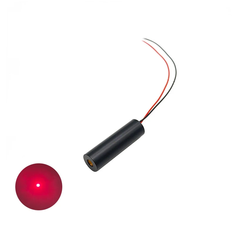 New Compact D12mm 650nm 50mw Industrial Grade 3V 5V 12V 24V Glass Lens CW Circuit Mode Red Dot Laser Diode Module