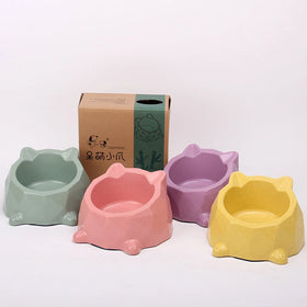 Cute Little Claw Pet Bowl Bamboo Fiber Cat Dog Puppy Food Bowl