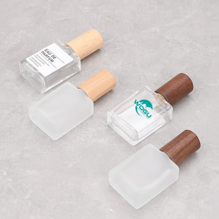Fancy Square Diffuser Oil Spray Bottle Perfume Atomizer Skin Care Cosmetic Packaging 15ml Refillable Glass Perfume Bottle