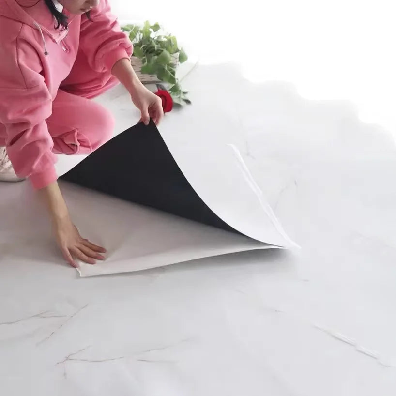 Hot Sale  Modern Design Self-adhesive Fireproof PVC Vinyl Plastic Floor Covering 2mm Wood/Stone Marble Color Indoor Use