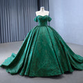 Jancember 231147 2024 Embroidery Green Off Shoulder Ball Gown Evening Party Formal Dresses