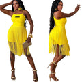 Sexy One Piece Backless Tassel Bodycon Custom Printing Jumpsuit for Women Club Wear Romper Woman Jumpsuit Pants Jumpsuit