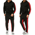 Wholesale OEM Side Striped Design Jogging Suits Custom logo Sports Mens Tracksuit Sweatsuit