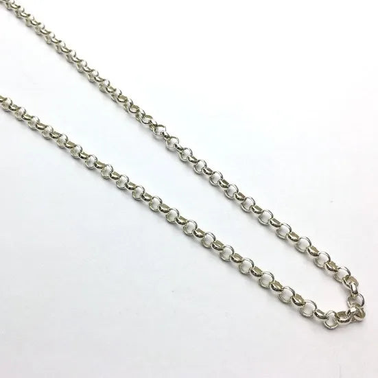 925 Sterling Silver "O" Shape Rolo Chain Antiallergic Circularity Jewelry Findings Round Cable Chain for Making Accessories DIY