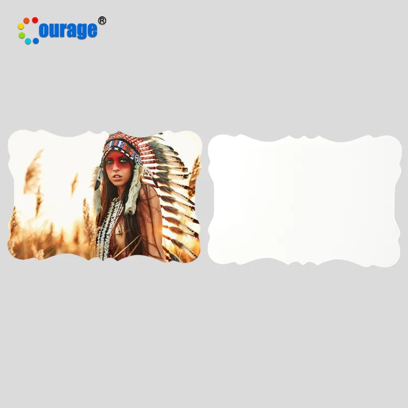 Wholesale Coated White Sublimation Frame Blank Heat Press Aluminium Photo Frame Ornament LBH-010