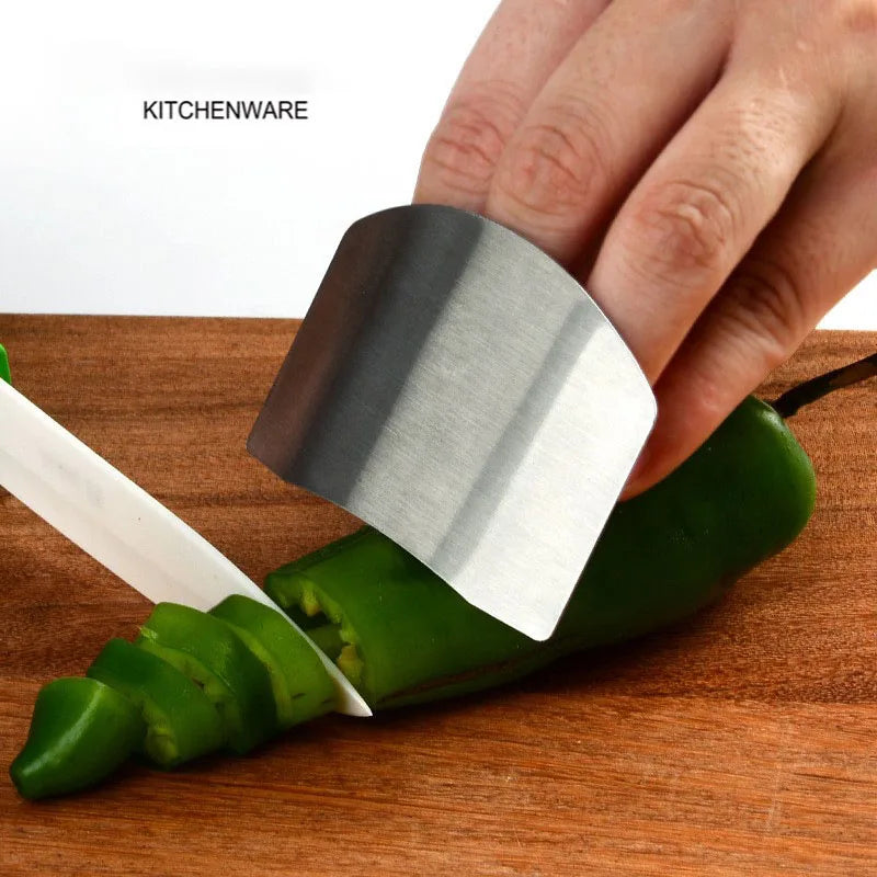 Stainless Steel Finger Protector for Cutting Food Multipurpose Anti-cutting Hand Protector Kitchen Tool Adjustable Finger Guards