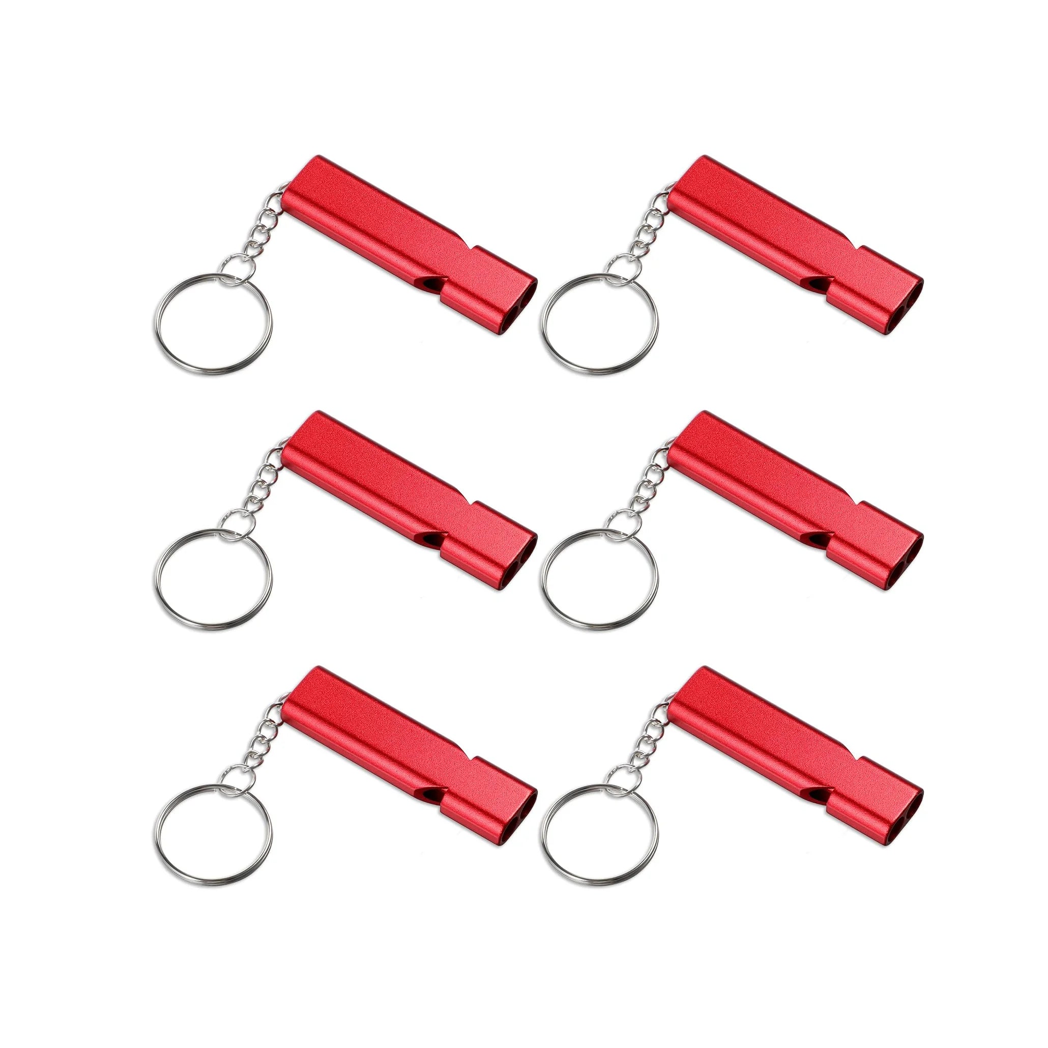 120dB Loud Double Tube Aluminum Alloy Emergency Survival Whistle for Outdoor Camping Hiking Hunting Boating Backpacking Keychain