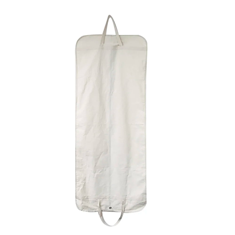 Custom Luxury Suit Dress Wedding Dress Dust Jacket Canvas With Handle Zipper White Bulk Garment Bags