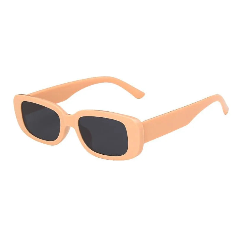 Beige Fashion Rectangle Womens Rectangle Retro Sunglasses Uv400 protection Women Sun Glasses Sunglasses 2025