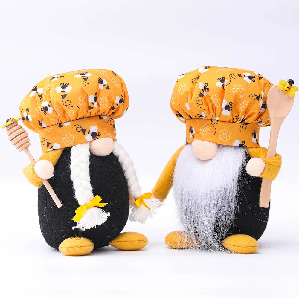 ACASA ARTO Handmade Elf Doll Spring Couple Rudolph Bees Gnome Plush Craft Cloth Soft Good Quality Home Decor
