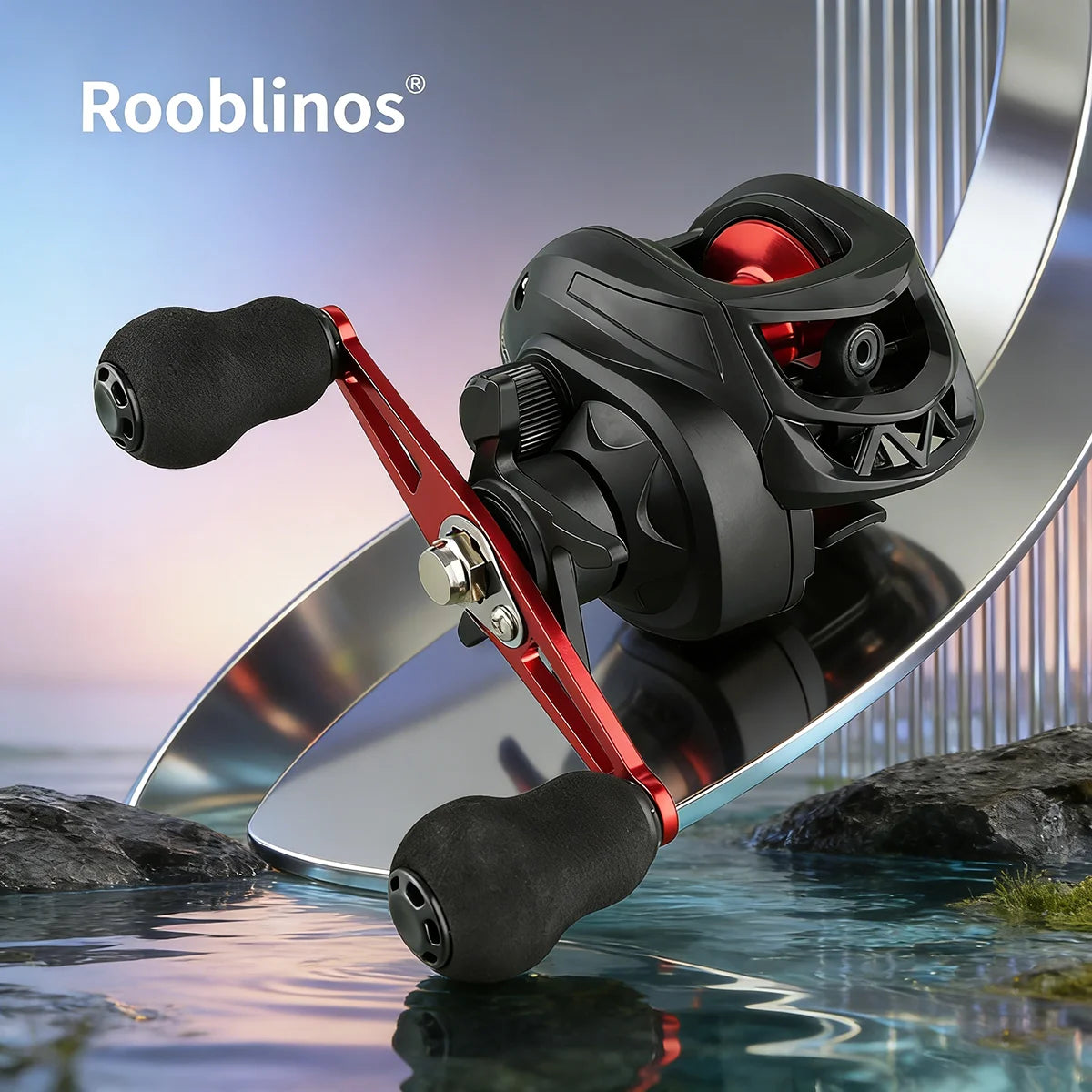 [Germany Stock] Rooblinos AC2000 Left Hand Baitcasting Waterdrop Reel 7.2:1 Gear Ratio Aluminum Nylon Structure Dual-speed