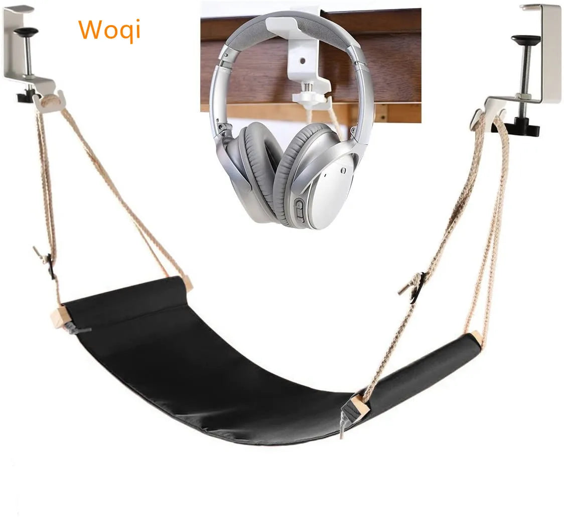 Woq  LOW  MOQ  Fast  Delivery  Mini  Adjustable Office Foot Rest Under Desk Hammock | Portable Desk Feet Hammock