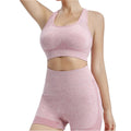 Seamless Lightweight High Support Sports Bra and Push-Up Panty Set Breathable Tight Shorts for Yoga and Athletic Activities