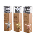 Factory New Design Crystal Award with Custom Laser Engraving Crystal Trophy with Wood Base