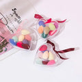 New Arrivals Hot Selling Mini 8pcs Mix Color Heart Shape Non-Latex Soft Washable Plastic Box Makeup Sponge Set Beauty Blending