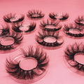 3d Mink Eyelashes Private Label 100% Mink Fake Eyelashes With Eyelash Case Diamond Package Fluffy 3d Mink Lashes Wholesale MegaBDM