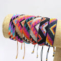 Handmade Boho Style Beaded Bracelets for Women Colorful Geometric Pattern Friendship Bracelets Stylish Couples' Bijoux