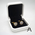 White Plastic Jewelry Box with Cufflinks Display Elegant and Stylish Storage Solution