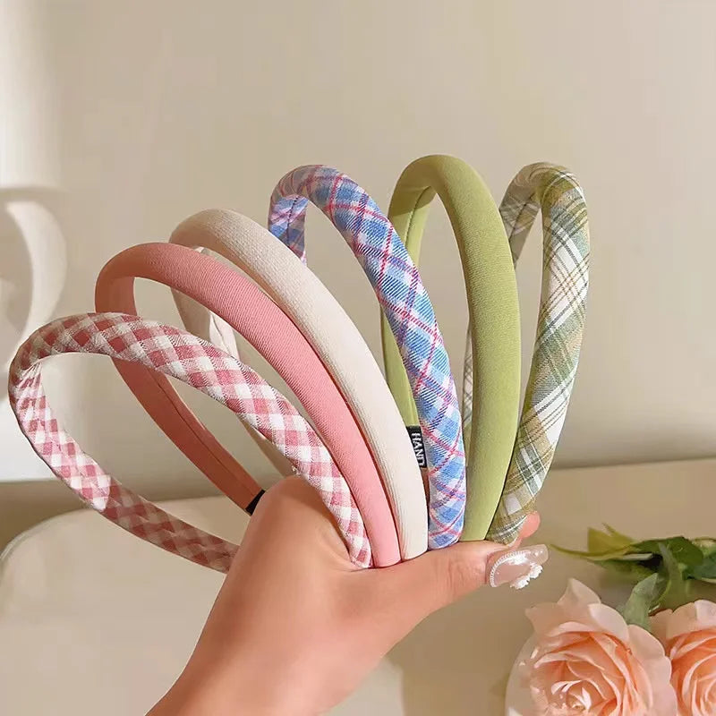 Wholesale New Design Summer Korean Student Headband Simple Pop Hair Hoop Green/pink Fashion for Girls Hair Accessories