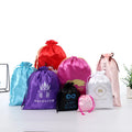 Mini 9x12cm Dot Pattern Custom Silk Printed Satin Drawstring Cloth Shoe Dust Bag with Logo