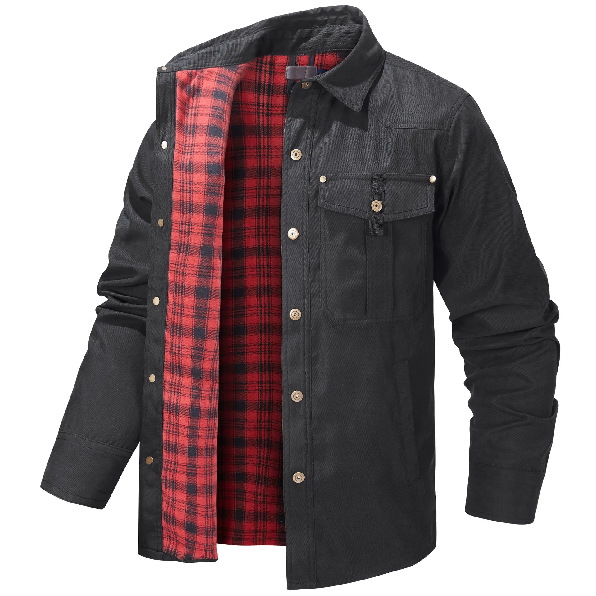 High Quality Western Style Mens Flannel Shirts Plaid Flannel Jacket Men Vintage Cowboy Warm Winter Jacket Men