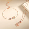 Korean Diamond Animal Bracelet Girl Wedding Jewelry Ins S925 Sterling Silver Adjustable Cross Chain Moonstone Dolphin Bracelet