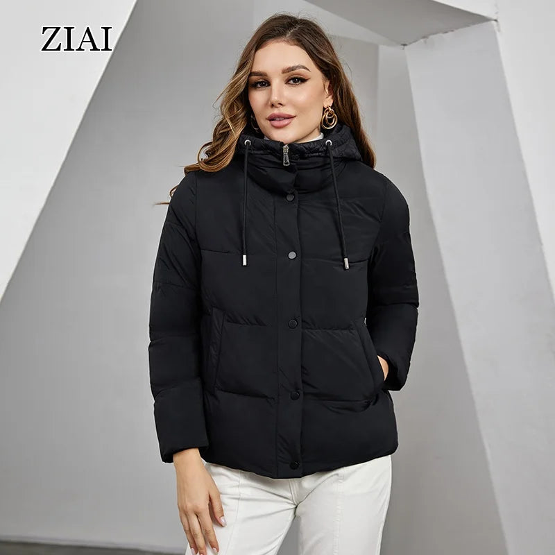 Wholesale Winter Warm Short Puffer Jacket Fashion Hooded Casual Padded Jacket