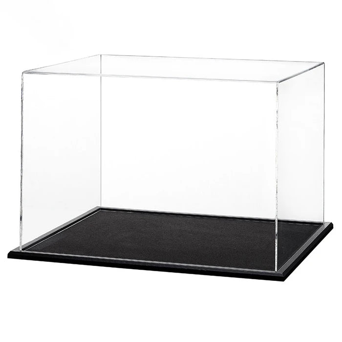 Factory Assemble Vertical Display Box  Action Figure Display Box 1/24 Clear Acrylic Display Case With Black Base