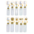 Skin Care 30ml 50ml  100ml 120ml 150ml Frosted clear Glass Bottle with Bamboo Cap for Lotion Toner Cosmetic Packaging