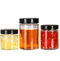 Hexagonal 280ML Hermetic Jar Glass Cookie Jar 6.4oz Honey Bottles with Caps