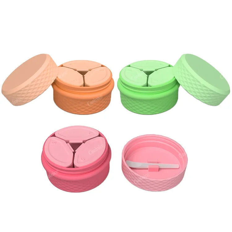 New Style Silicone Jar Travel Portable Container Multifunction Wholesale Storage Box Cosmetic Silicone Travel Containers