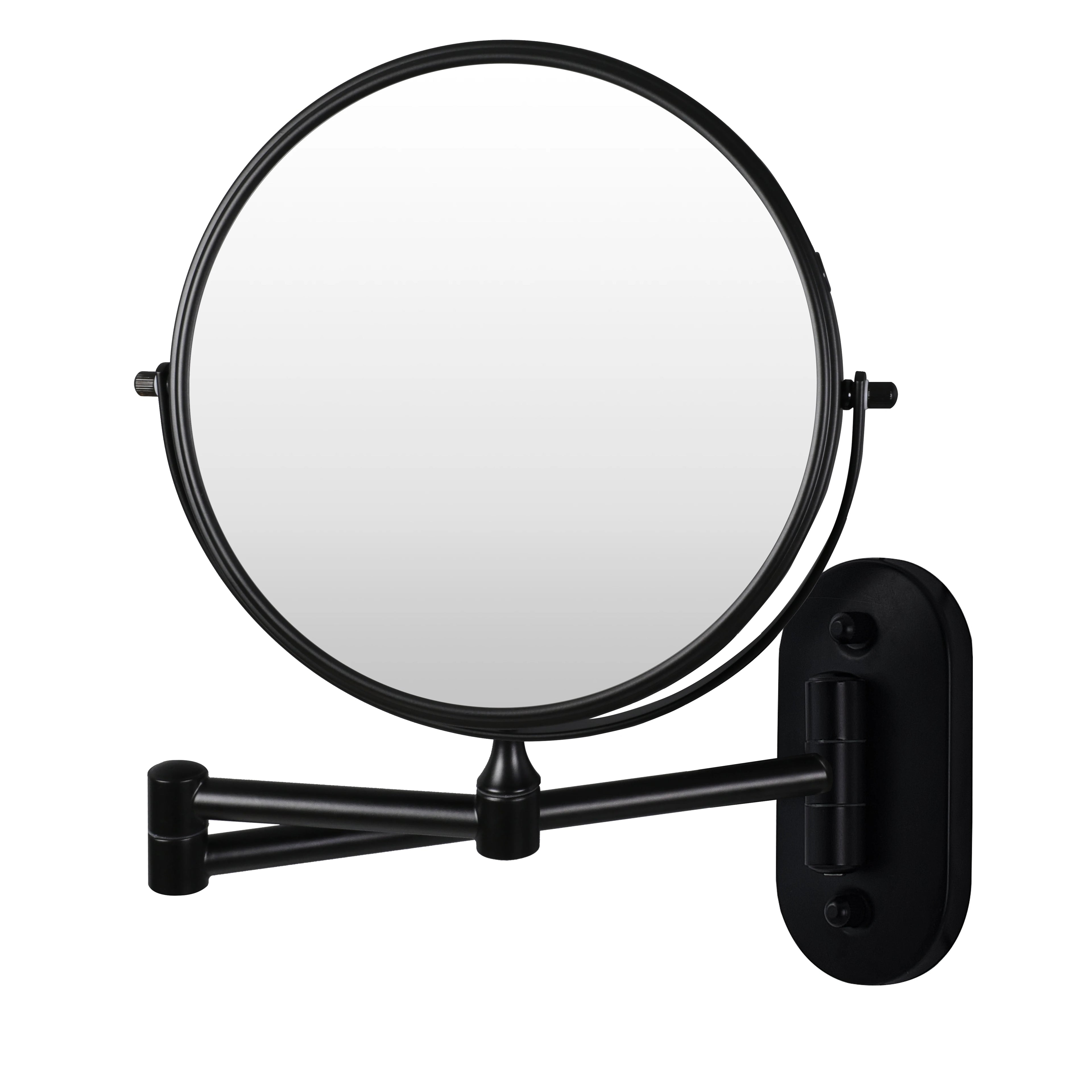Wall Mounted Double Sided 10X Magnifying Mirror Round Framed Decorative Mirror for Home Use or Makeup & Shaving Bath Mirrors