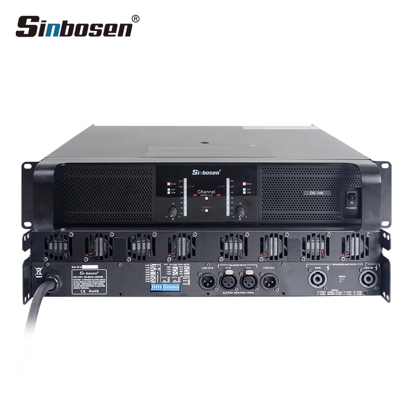 14000 Class Td Professional Sound Bass Dj Stereo Dual Channel Switching Power Heavy Duty Amplifier