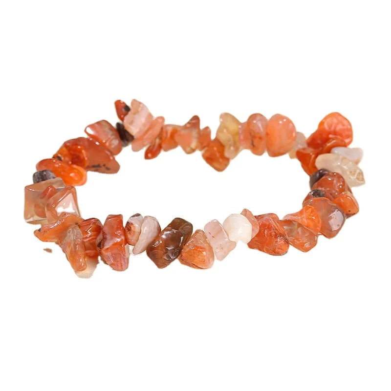 ManChao Crystal Bracelets Healing Natural Stone Chips Gemstone Chip Stones and Crystals Bracelets Jade Crystal Chip Bracelet