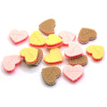 100pcs Slime Resin Cookies Heart Shape Sandwich Biscuits Mini Food Jewelry Making Accessory Miniature Hair Bows Decor