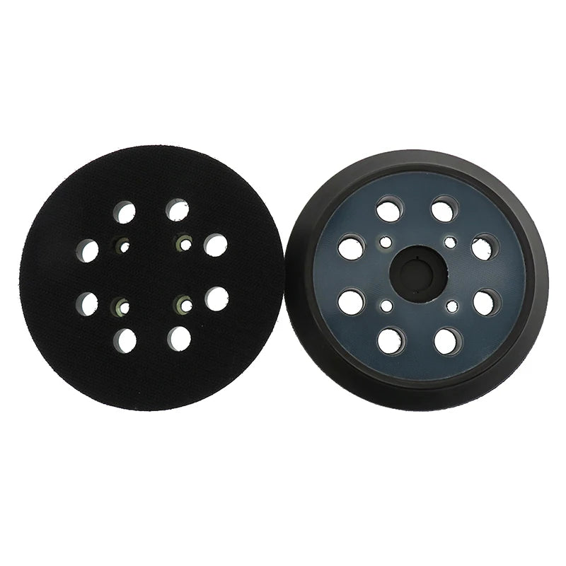 5Inch 123mm 8Holes 4 Bolt Black Hook and Loop Backup Buffing Plate Sanding Disc Bakcing Pad for Sand Discs Metal Wood Polishing