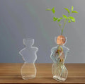 Body Shape Bud Flower Vase Table Decor Glass Vases Customized