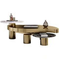 Luxury Style Gold Black Steel Coffee Table Set 2022 New Design Living Room Sofa Center Tables TOP SALE Home Decorative Furniture