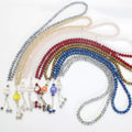 Custom Images of 33-Bead and 99-Bead Crystal Muslim Prayer Beads (Tasbih) and Bamboo Ball Necklace-Gift