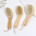 New Ideas Wooden Bamboo Body Brushes Dry Exfoliating Silicone Back Scrubber Cleaning Massage Shower Body Bath Brushes