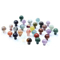 Bulk Wholesale Many Kinds 2cm Natural Gemstone Meditation Product Healing Stone Mushrooms Carved Random Mini Crystal Mushroom