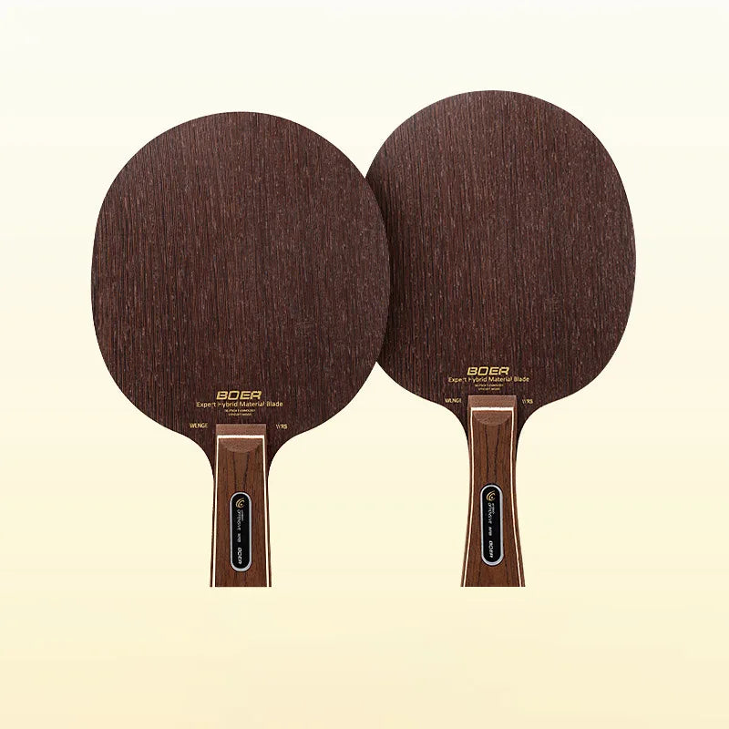 YoungJoy BOER Wenge 5-Layer Pure Wood Blade Ayous Big Core Defensive Basic Training Ping Pong Racket Table Tennis Rackets