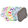 Reusable Women Sanitary Pad Washable Cloth Menstrual Pads Bamboo Charcoal Breathable Sanitary Napkins Pads Super Absorbent