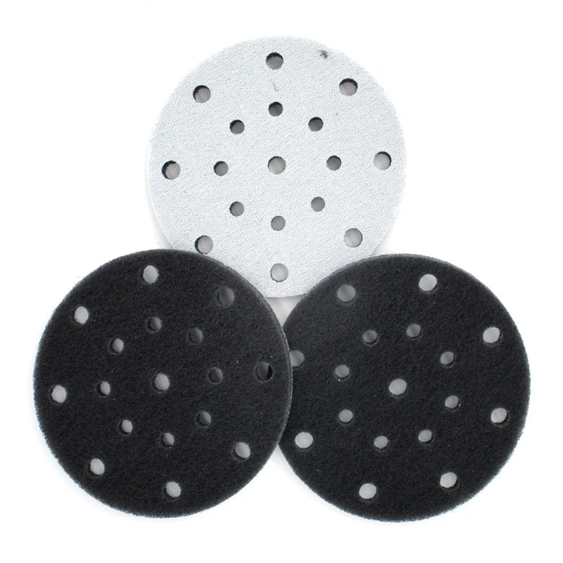 6Inch 17 Holes Hook and Loop Industrial Scouring Pad Nonwoven Cleaning Cloth Abrasive Scrubbing Pads for Polishing Grinding