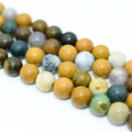 Wholesale 6/8/10mm Natural Ocean Jasper Loose Gemstone Beads For DIY Jewelry