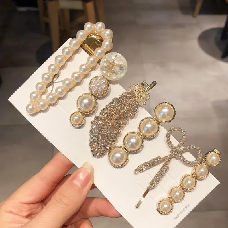 Fashion Cute Different Design Rhinestone Hair Clip Set for Hair Jewelry Wholesale N25590 MegaBDM