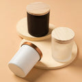Manufacturer Wholesale 200ml Glass Candle Cup with Lid Colorful Aromatherapy Candle Jar 300ml Candlestick Straight Side Cup