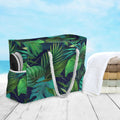 Women's Summer Canvas Beach Tote Bag Eco-Friendly Personalized Multi-Pocket Beach Bag with Rope Handles Fashionable Design